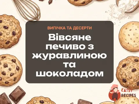 Вівсяне печиво з журавлиною та шоколадом