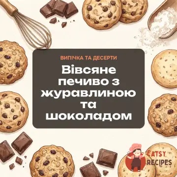 Вівсяне печиво з журавлиною та шоколадом