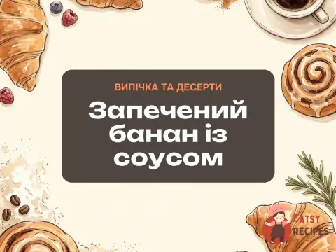 Запечений банан із соусом