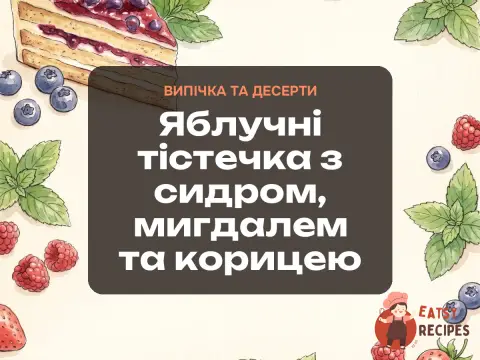 Яблучні тістечка з сидром, мигдалем та корицею