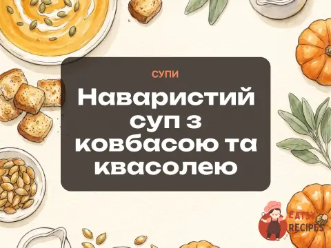 Наваристий суп з ковбасою та квасолею