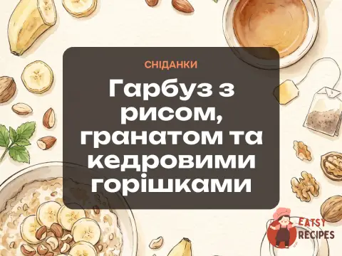 Гарбуз з рисом, гранатом та кедровими горішками