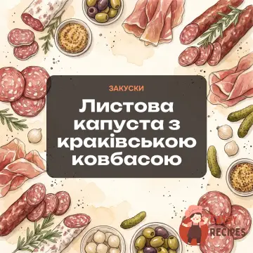 Листова капуста з краківською ковбасою