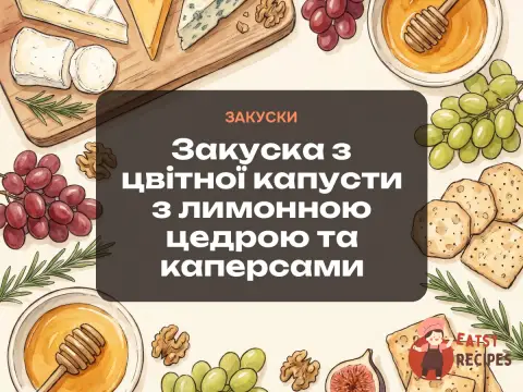 Закуска з цвітної капусти з лимонною цедрою та каперсами