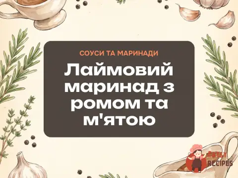 Лаймовий маринад з ромом та м'ятою