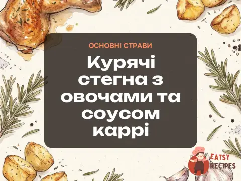 Курячі стегна з овочами та соусом каррі