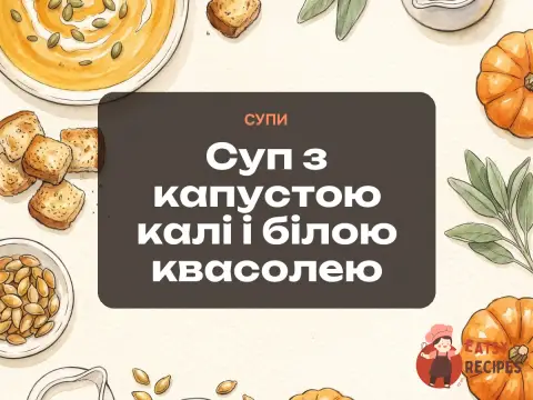 Суп з капустою калі і білою квасолею
