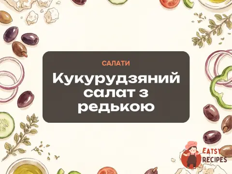 Кукурудзяний салат з редькою