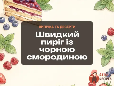Швидкий пиріг із чорною смородиною