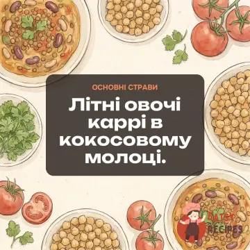 Літні овочі каррі в кокосовому молоці.