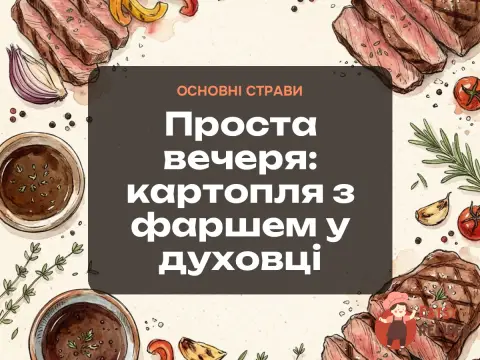Проста вечеря: картопля з фаршем у духовці
