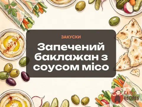 Запечений баклажан з соусом місо