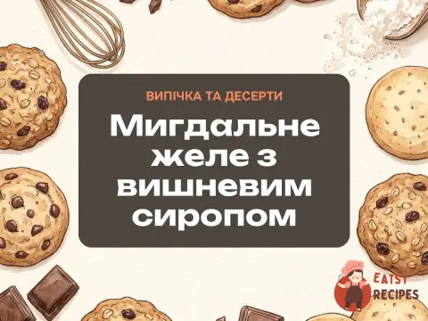 Мигдальне желе з вишневим сиропом