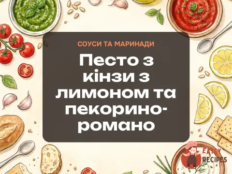 Песто з кінзи з лимоном та пекорино-романо