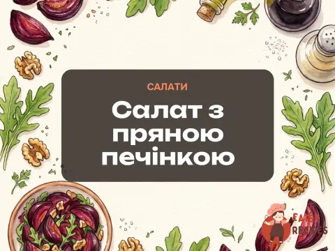 Салат з пряною печінкою