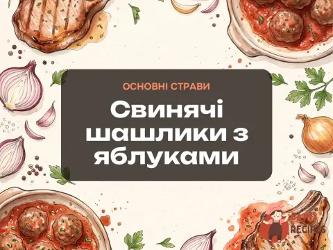 Свинячі шашлики з яблуками