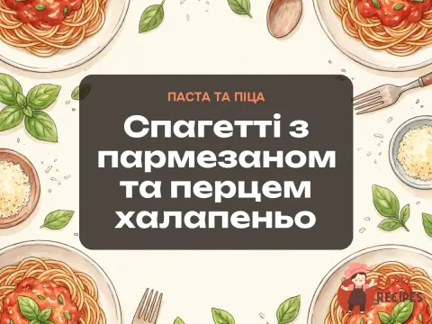 Спагетті з пармезаном та перцем халапеньо