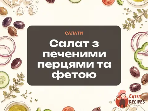 Салат з печеними перцями та фетою