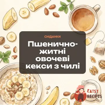 Пшенично-житні овочеві кекси з чилі