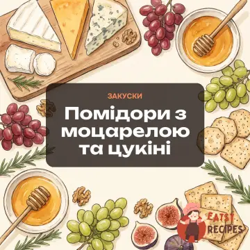 Помідори з моцарелою та цукіні