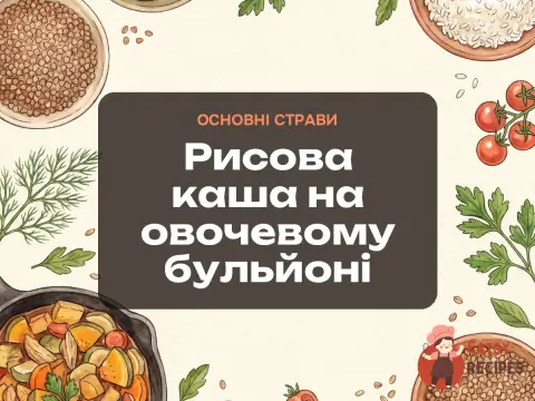 Рисова каша на овочевому бульйоні