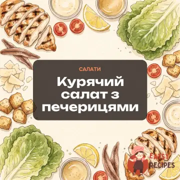 Курячий салат з печерицями