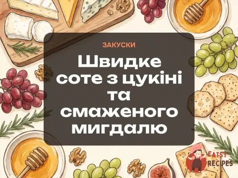 Швидке соте з цукіні та смаженого мигдалю
