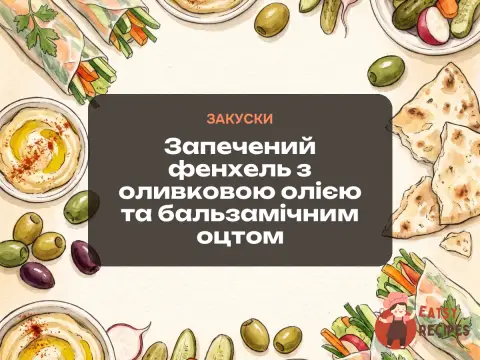Запечений фенхель з оливковою олією та бальзамічним оцтом