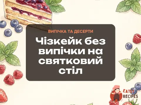 Чізкейк без випічки на святковий стіл