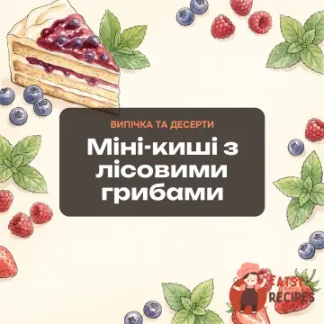 Міні-киші з лісовими грибами
