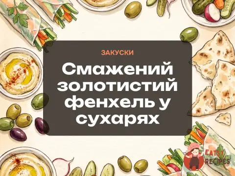 Смажений золотистий фенхель у сухарях