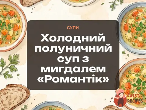 Холодний полуничний суп з мигдалем «Романтік»