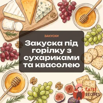 Закуска під горілку з сухариками та квасолею