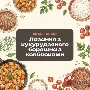 Лазання з кукурудзяного борошна з ковбасками