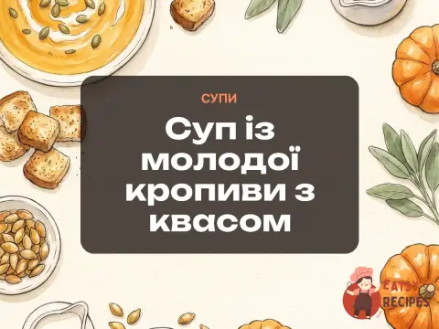 Суп із молодої кропиви з квасом