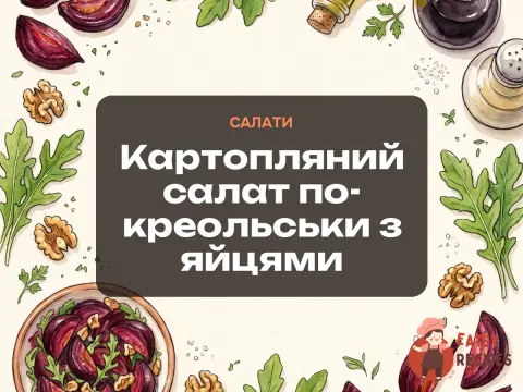 Картопляний салат по-креольськи з яйцями