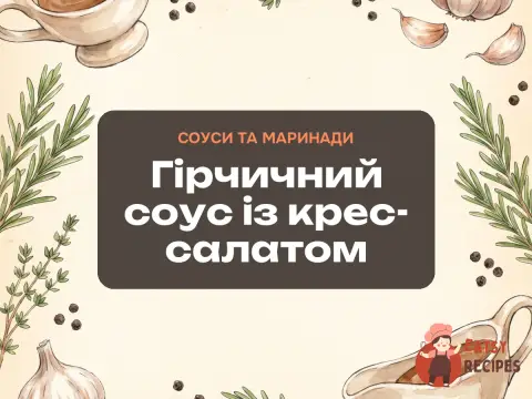 Гірчичний соус із крес-салатом