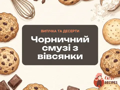 Чорничний смузі з вівсянки