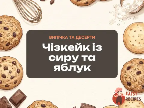 Чізкейк із сиру та яблук