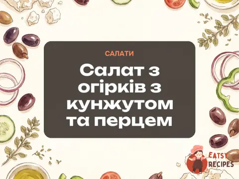 Салат з огірків з кунжутом та перцем