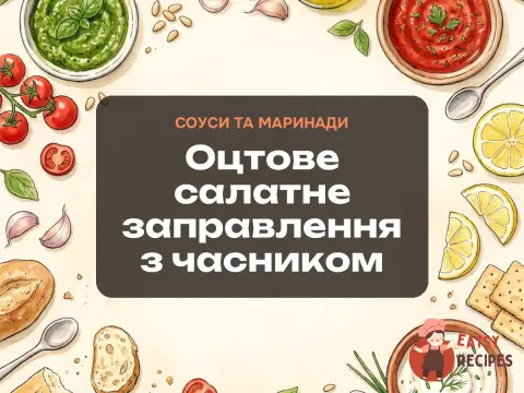 Оцтове салатне заправлення з часником