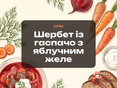 Шербет із гаспачо з яблучним желе