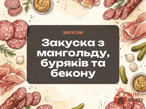 Закуска з мангольду, буряків та бекону