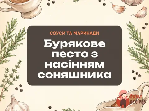 Бурякове песто з насінням соняшника