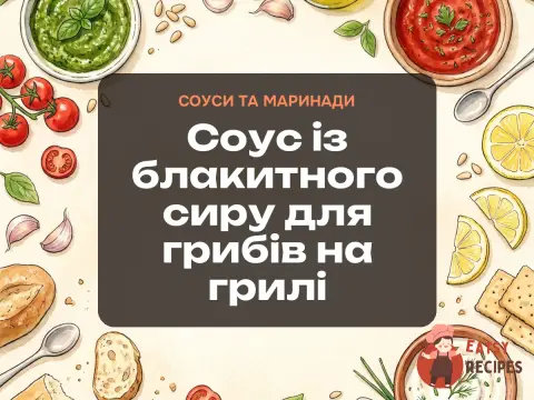 Соус із блакитного сиру для грибів на грилі