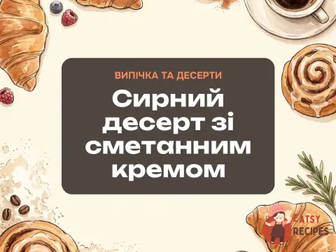 Сирний десерт зі сметанним кремом
