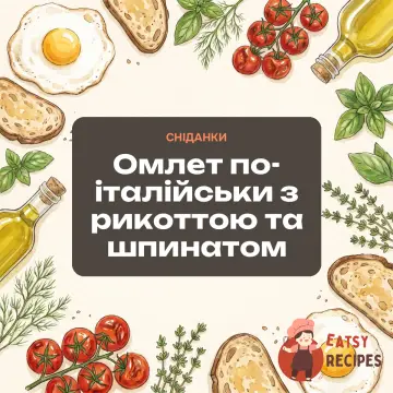Омлет по-італійськи з рикоттою та шпинатом