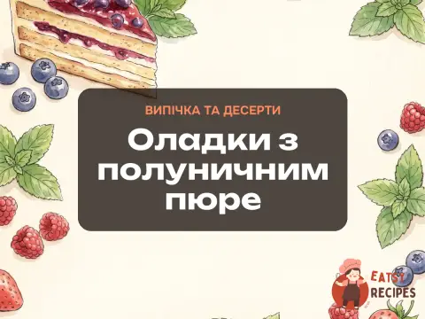 Оладки з полуничним пюре
