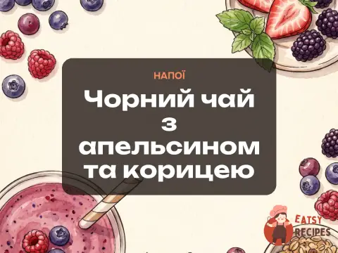 Чорний чай з апельсином та корицею