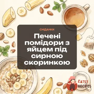 Печені помідори з яйцем під сирною скоринкою